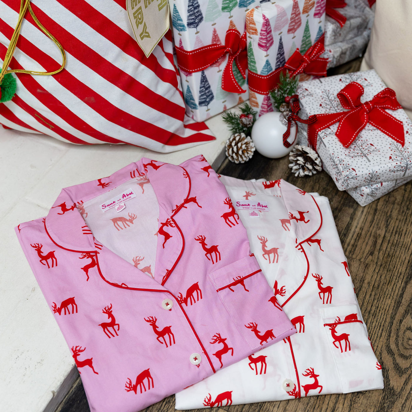 Women's Reindeer Pink Short PJ Set