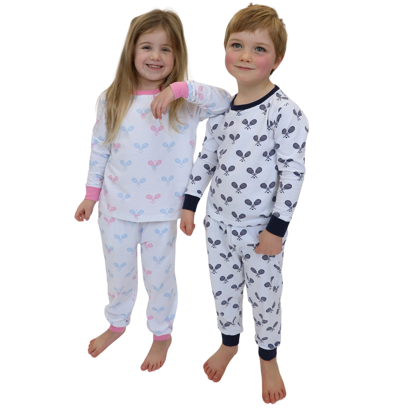 Kids Tennis Navy Long PJ Set