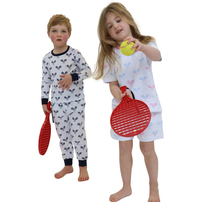 Kids Tennis Navy Long PJ Set