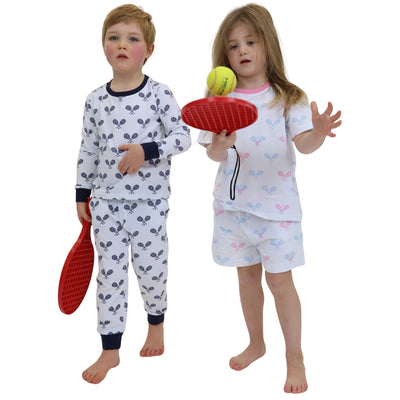 Kids Tennis Navy Long PJ Set