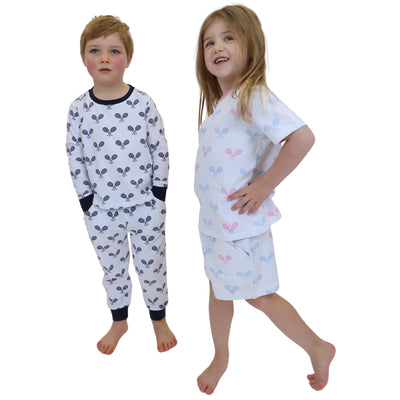 Kids Tennis Navy Long PJ Set