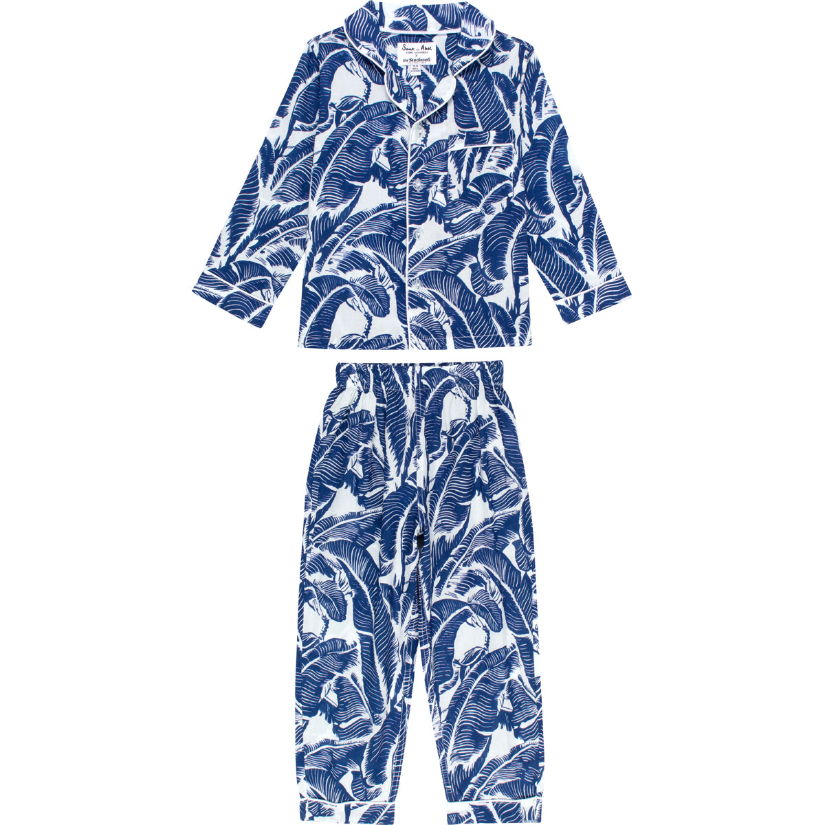 Kids Martinique® Blue Banana Leaf PJ Set