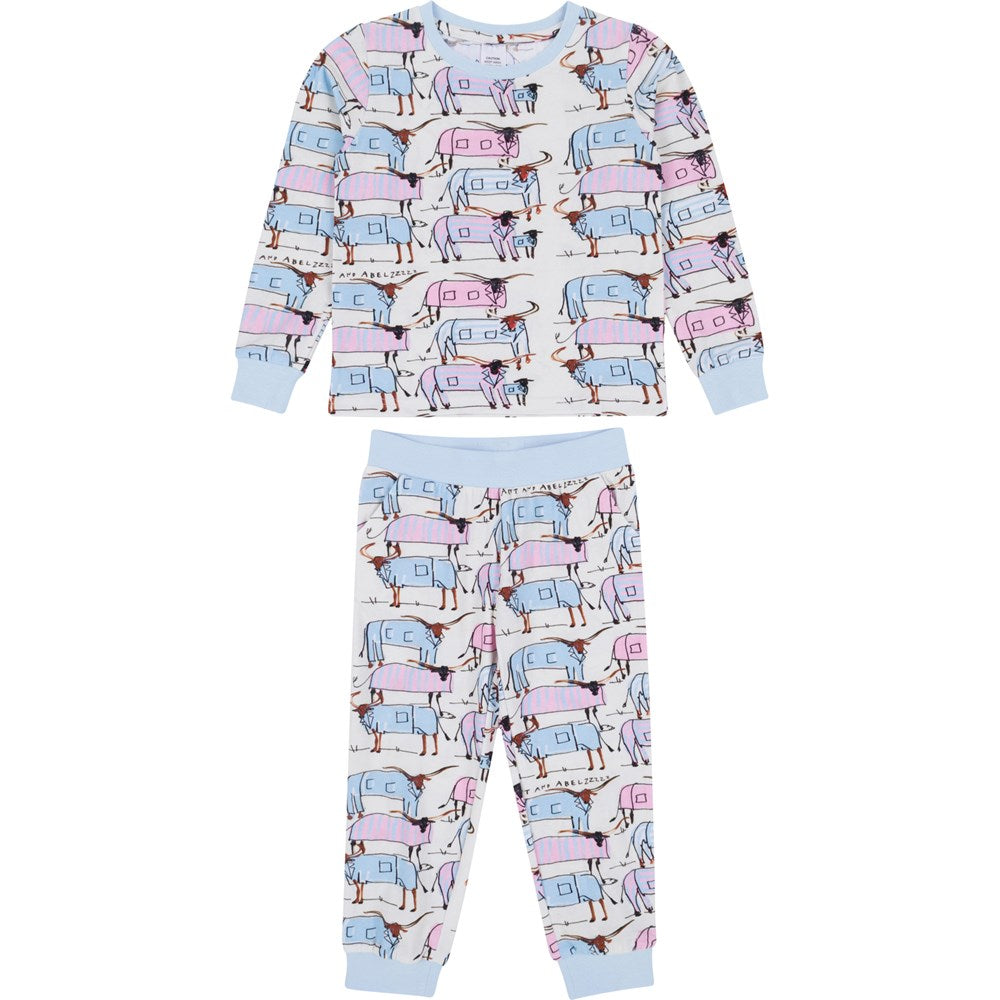 Kids Drawbertson Longhorns Long PJ Set