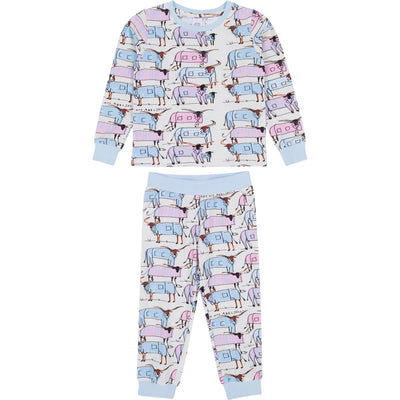 Kids Drawbertson Longhorns Long PJ Set
