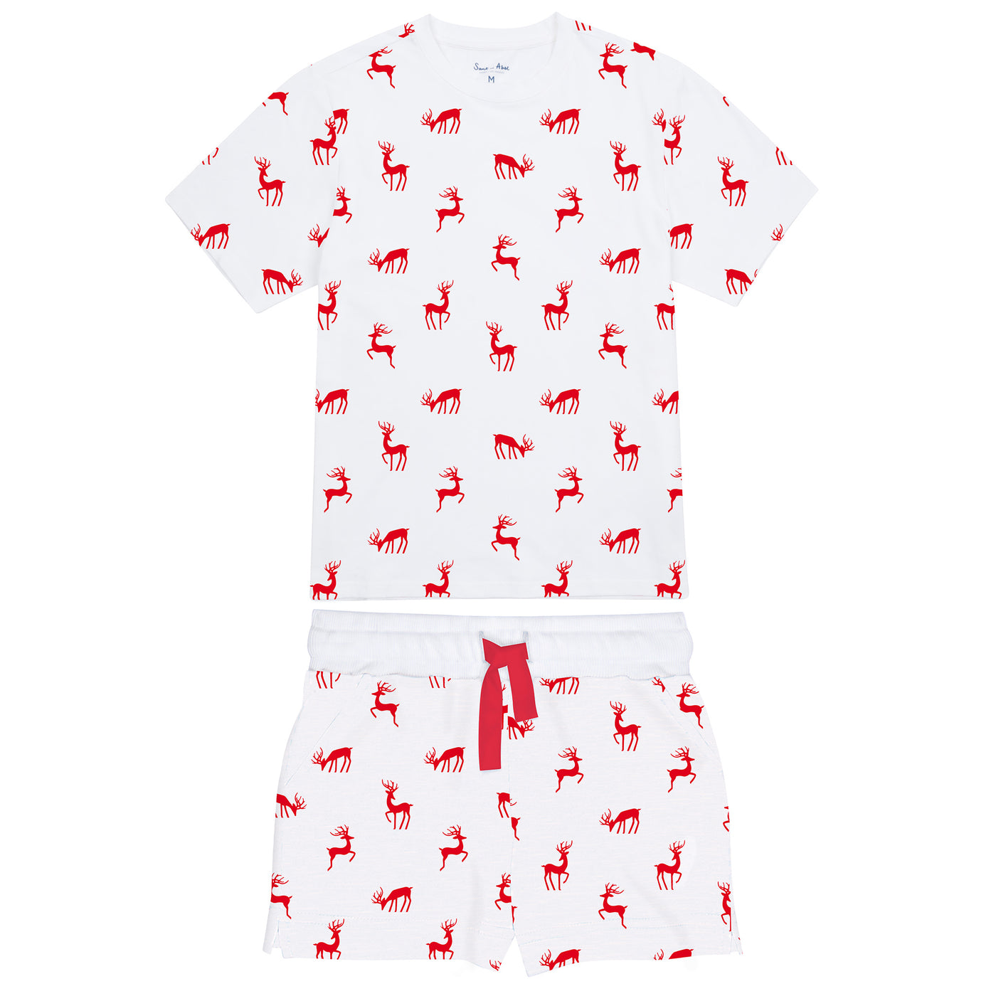 Kids Reindeer Red Short PJ Set