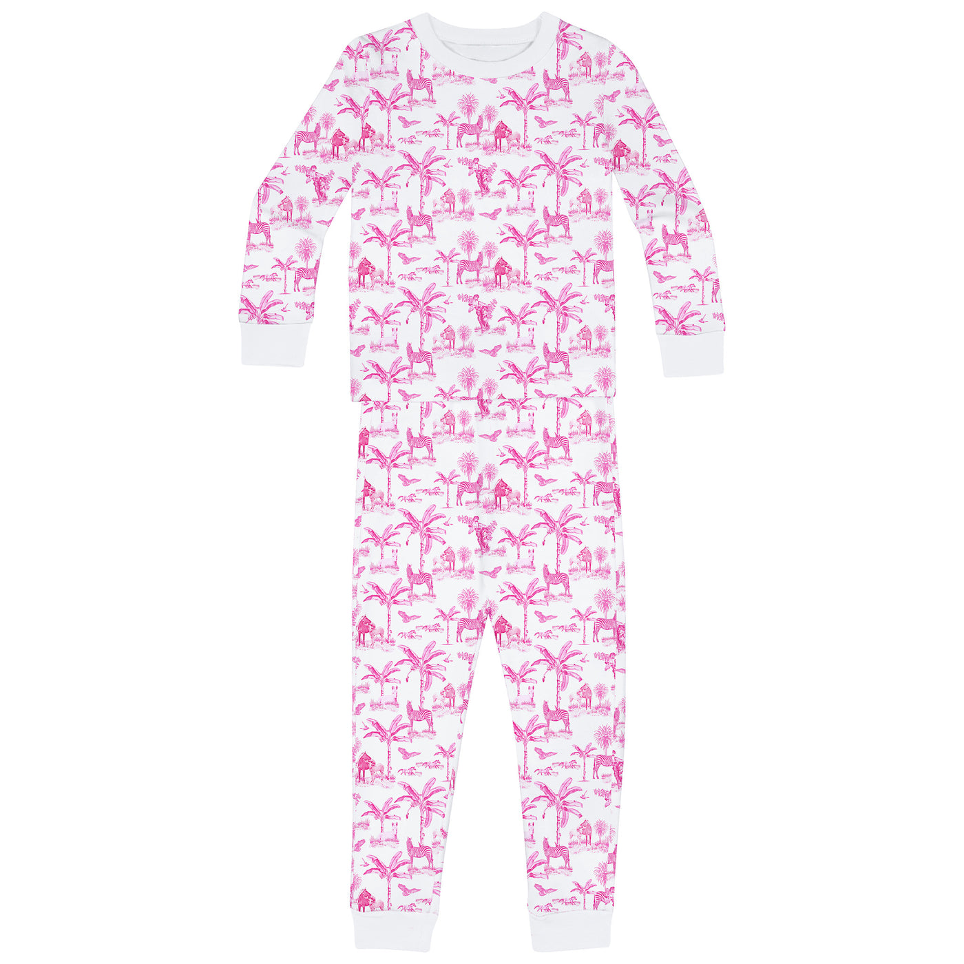 Kids Skydog Pink Toile Long PJ Set - PRE-ORDER