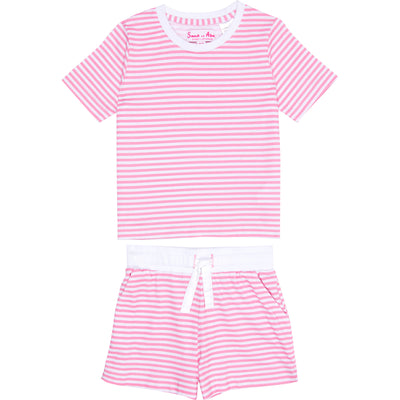 Kids Peony Jersey Shorts + Tee Set