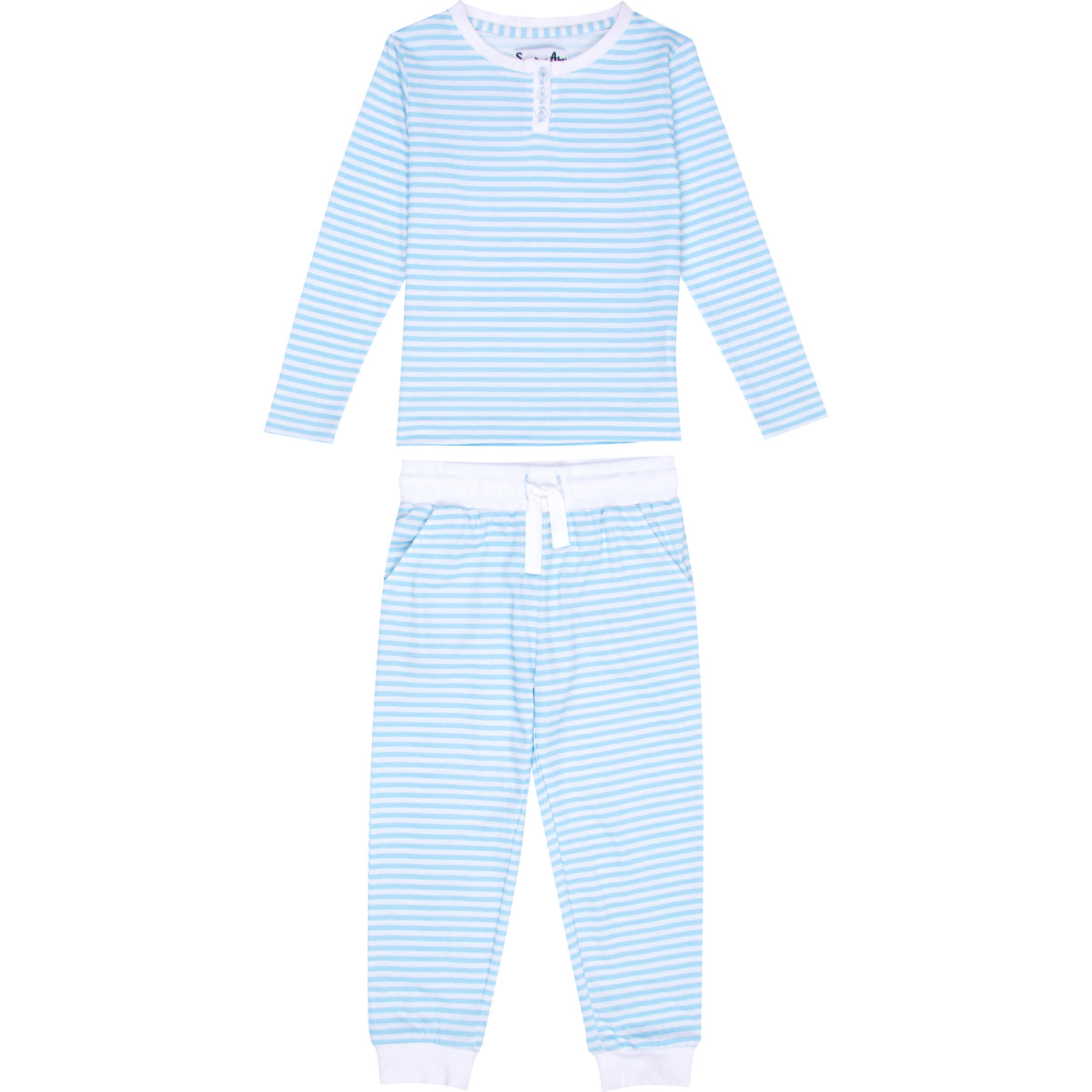 Kids Sky Blue Jersey Long Snug Set