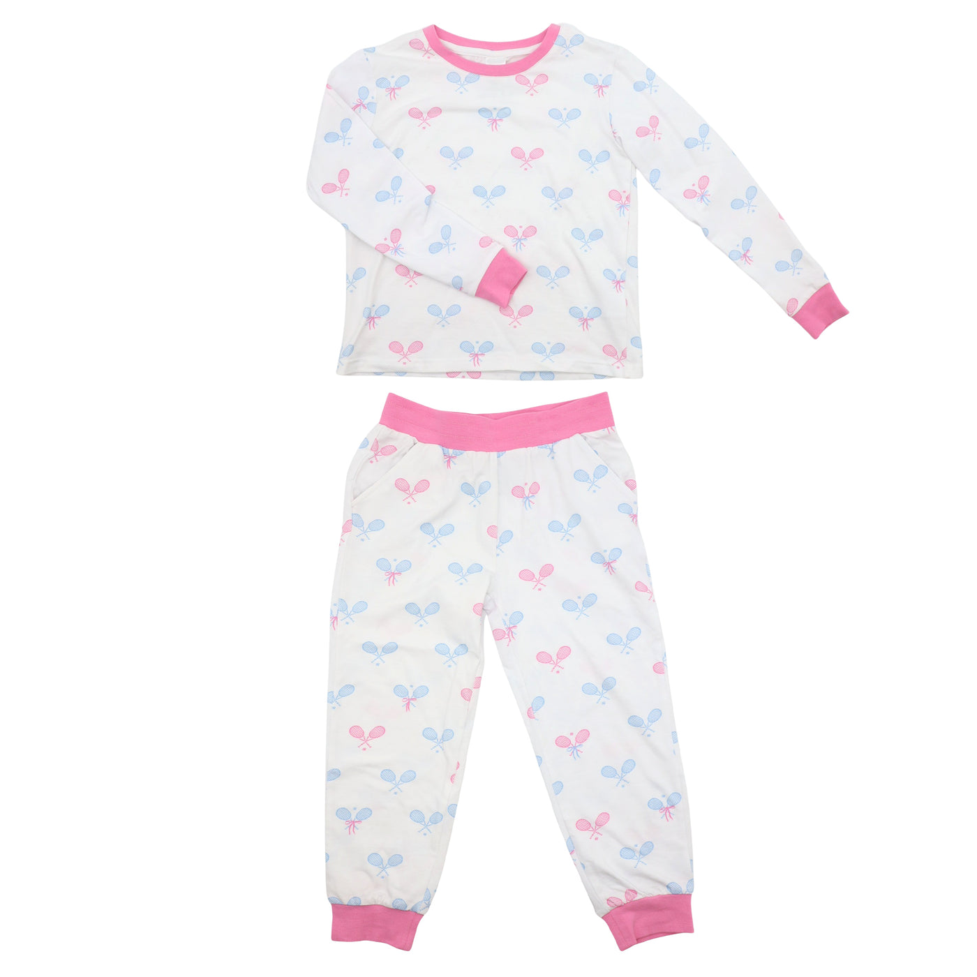 Kids Tennis Bows Long PJ Set