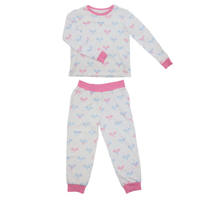 Kids Tennis Bows Long PJ Set