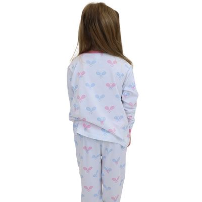Kids Tennis Bows Long PJ Set