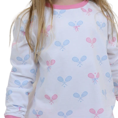 Kids Tennis Bows Long PJ Set