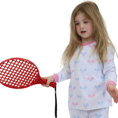 Kids Tennis Bows Long PJ Set