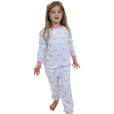 Kids Tennis Bows Long PJ Set