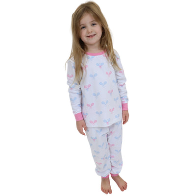 Kids Tennis Bows Long PJ Set