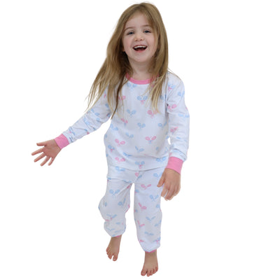 Kids Tennis Bows Long PJ Set