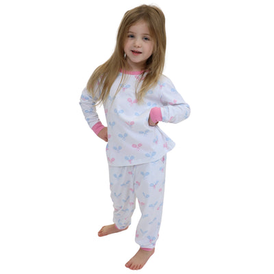 Kids Tennis Bows Long PJ Set
