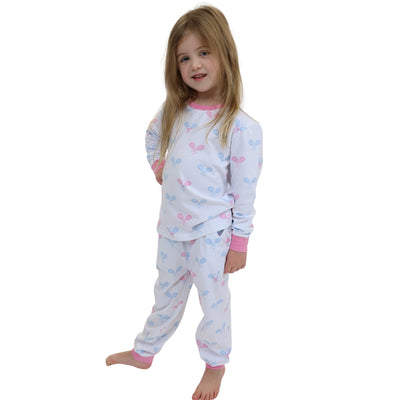 Kids Tennis Bows Long PJ Set