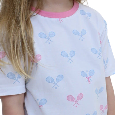 Kids Tennis Bows Short PJ Set