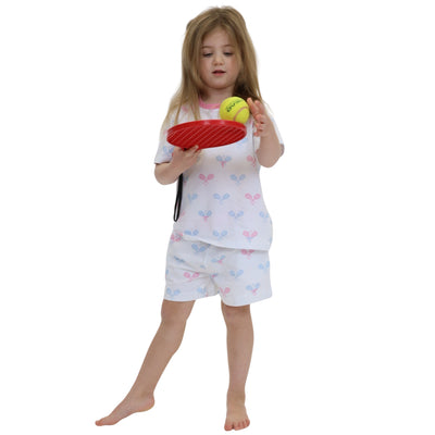 Kids Tennis Bows Short PJ Set