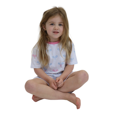 Kids Tennis Bows Short PJ Set