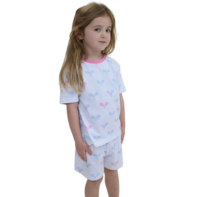 Kids Tennis Bows Short PJ Set