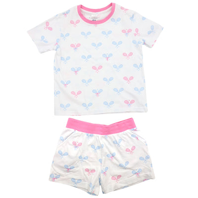 Kids Tennis Bows Short PJ Set