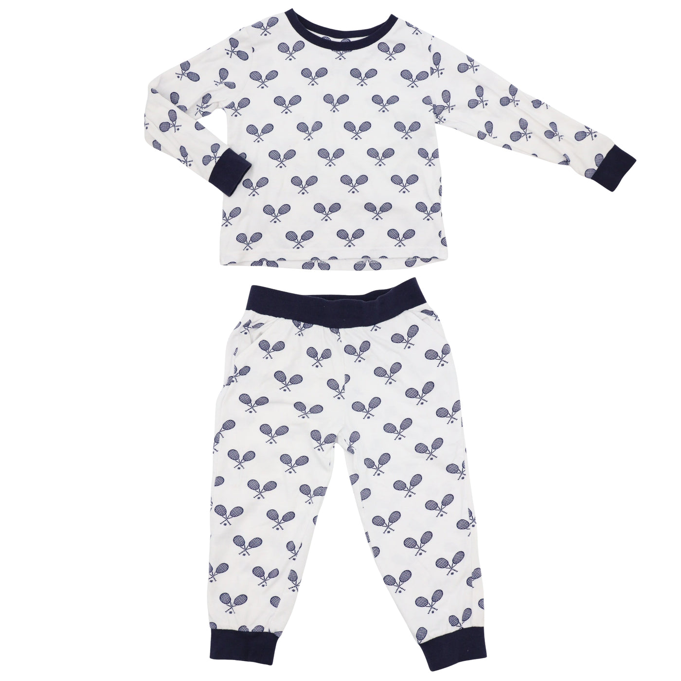 Kids Tennis Navy Long PJ Set