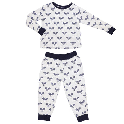 Kids Tennis Navy Long PJ Set