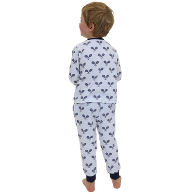 Kids Tennis Navy Long PJ Set