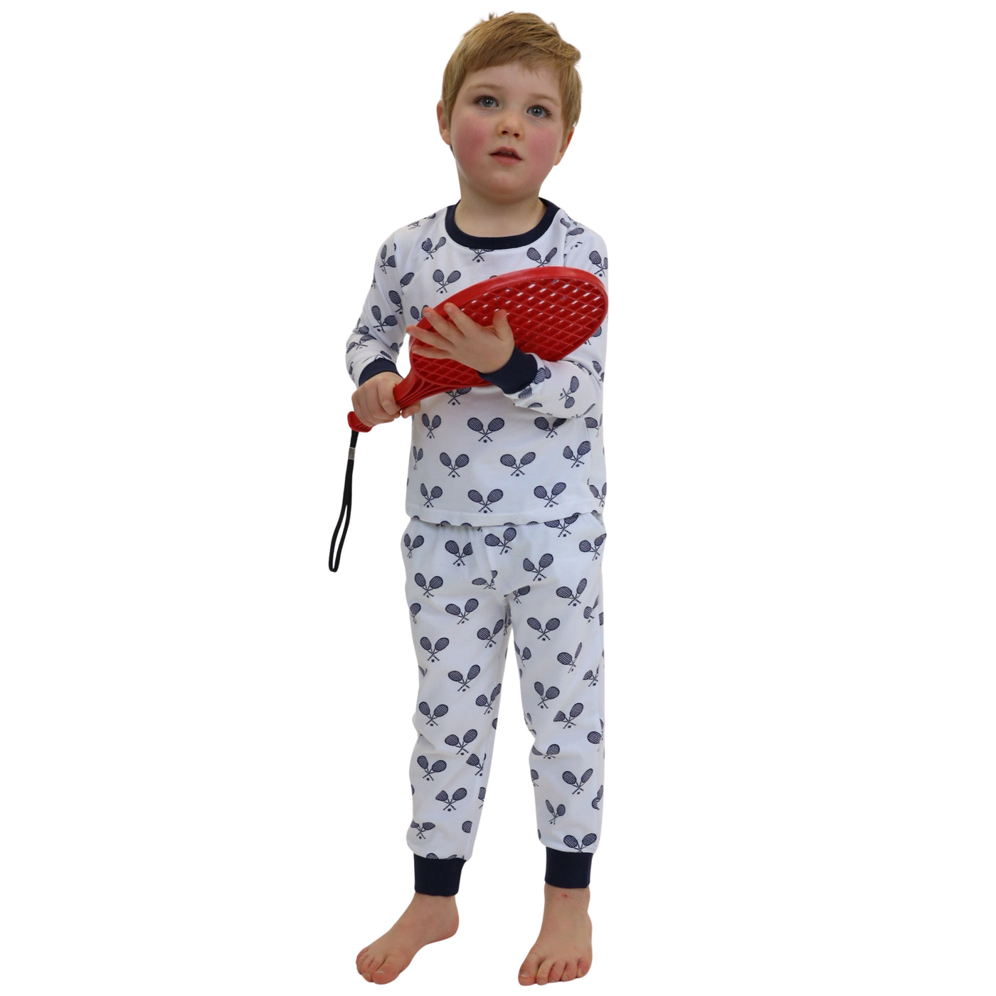 Kids Tennis Navy Long PJ Set