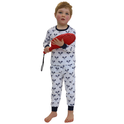 Kids Tennis Navy Long PJ Set
