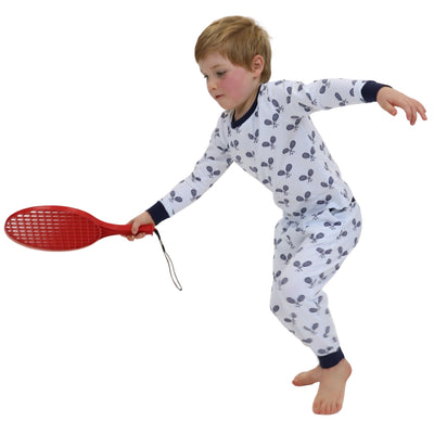 Kids Tennis Navy Long PJ Set