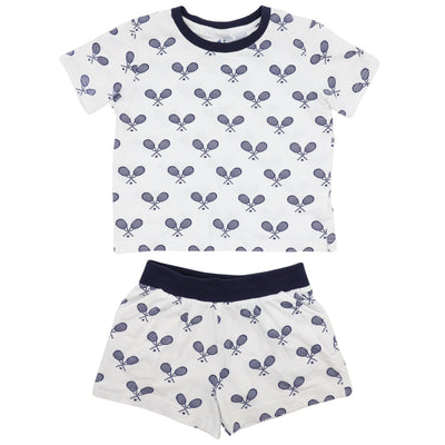 Kids Tennis Navy Short PJ Set