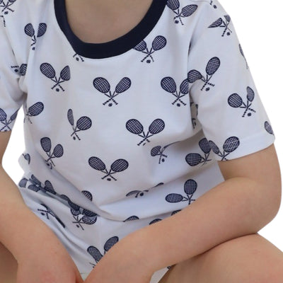 Kids Tennis Navy Short PJ Set