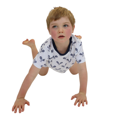 Kids Tennis Navy Short PJ Set