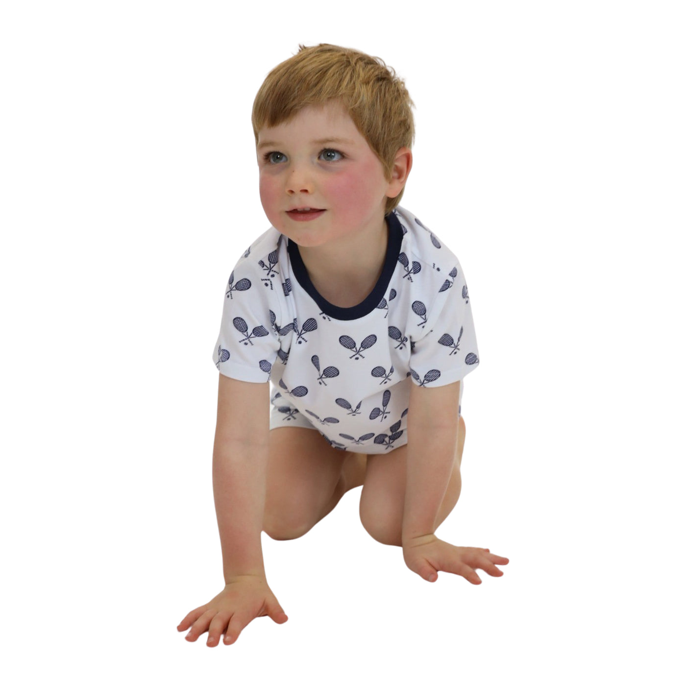 Kids Tennis Navy Short PJ Set