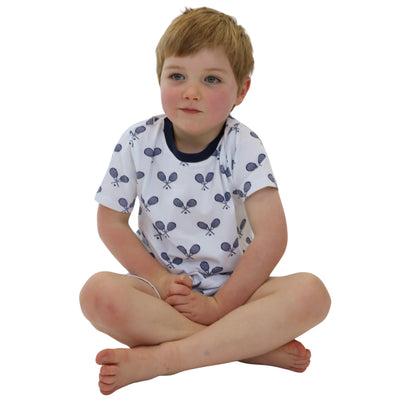 Kids Tennis Navy Short PJ Set