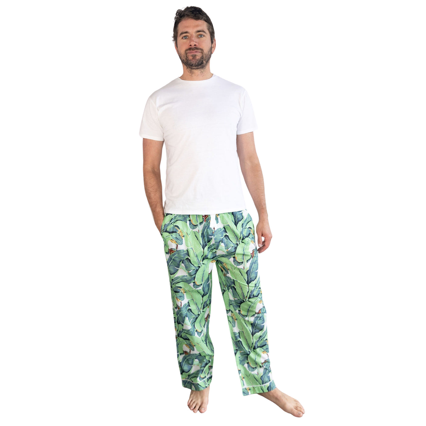 Men's Martinique® Green Banana Leaf PJ Pants