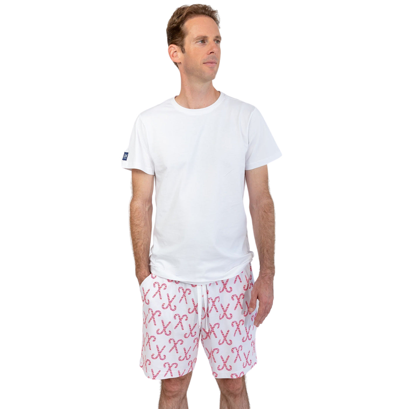 Men's Candy Cane Sleep Shorts