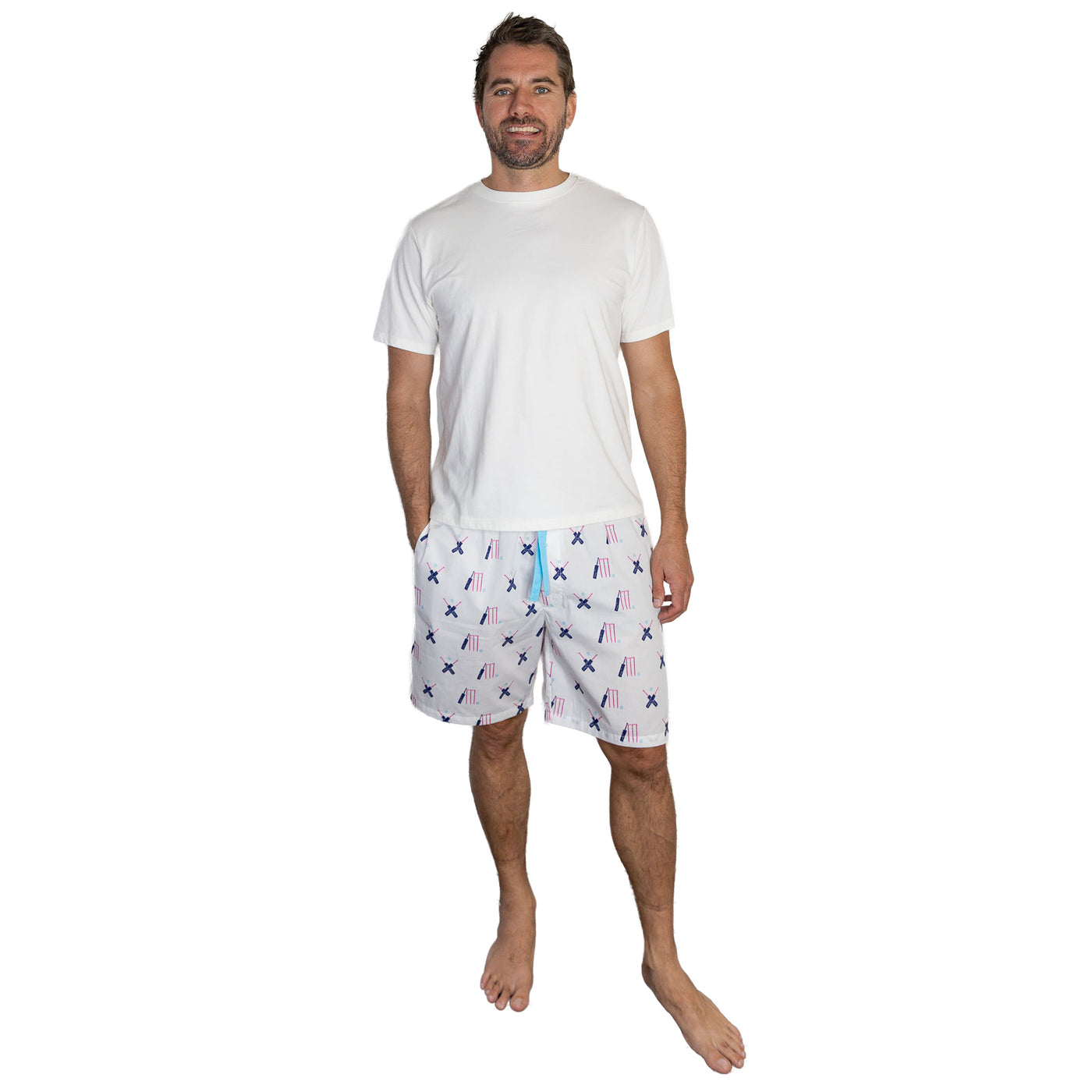 Men's Cricket Pink Sleep Shorts