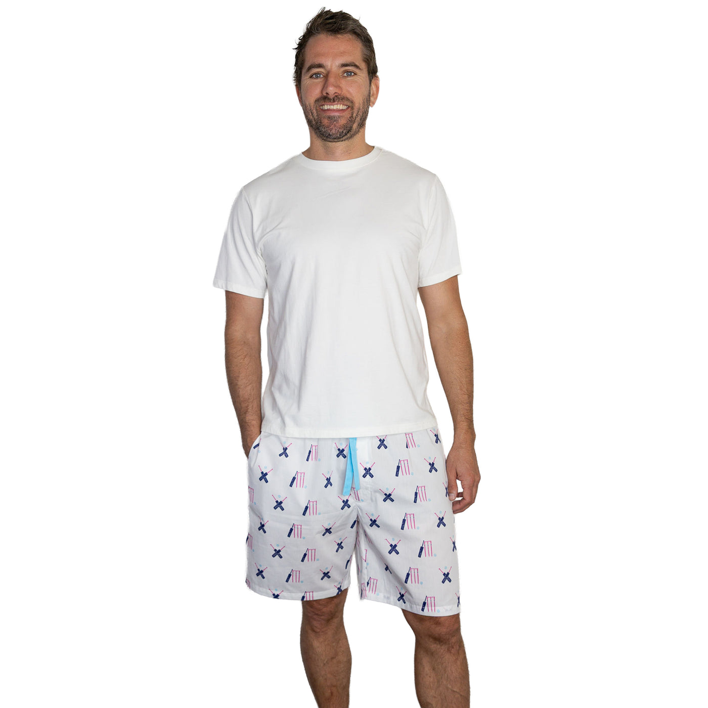 Men's Cricket Pink Sleep Shorts