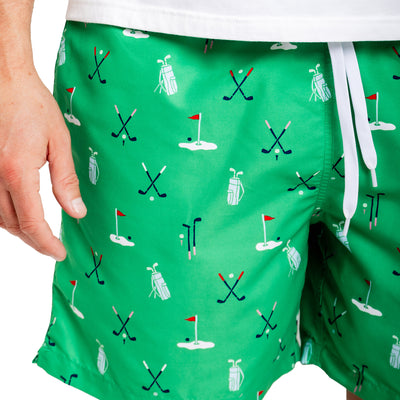 Men's Golf Green Swim Shorts