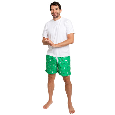 Men's Golf Green Swim Shorts