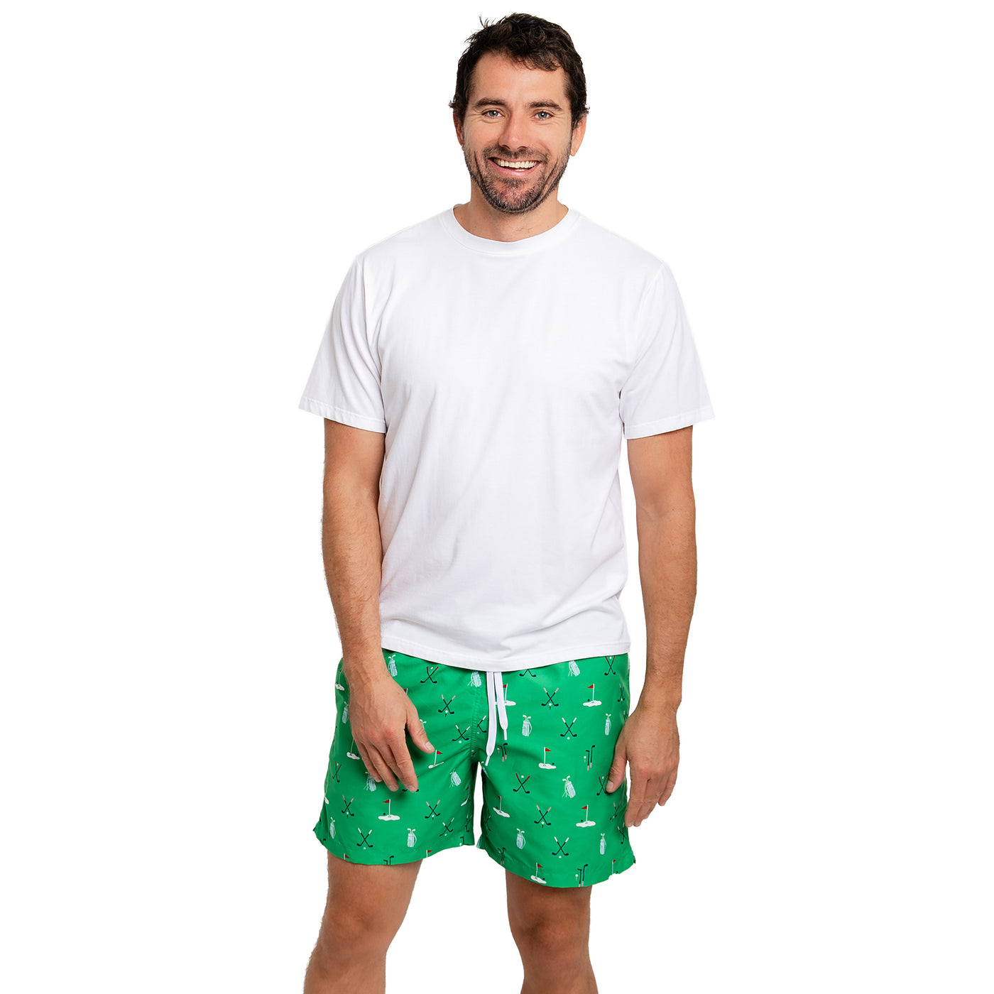 Men's Golf Green Swim Shorts