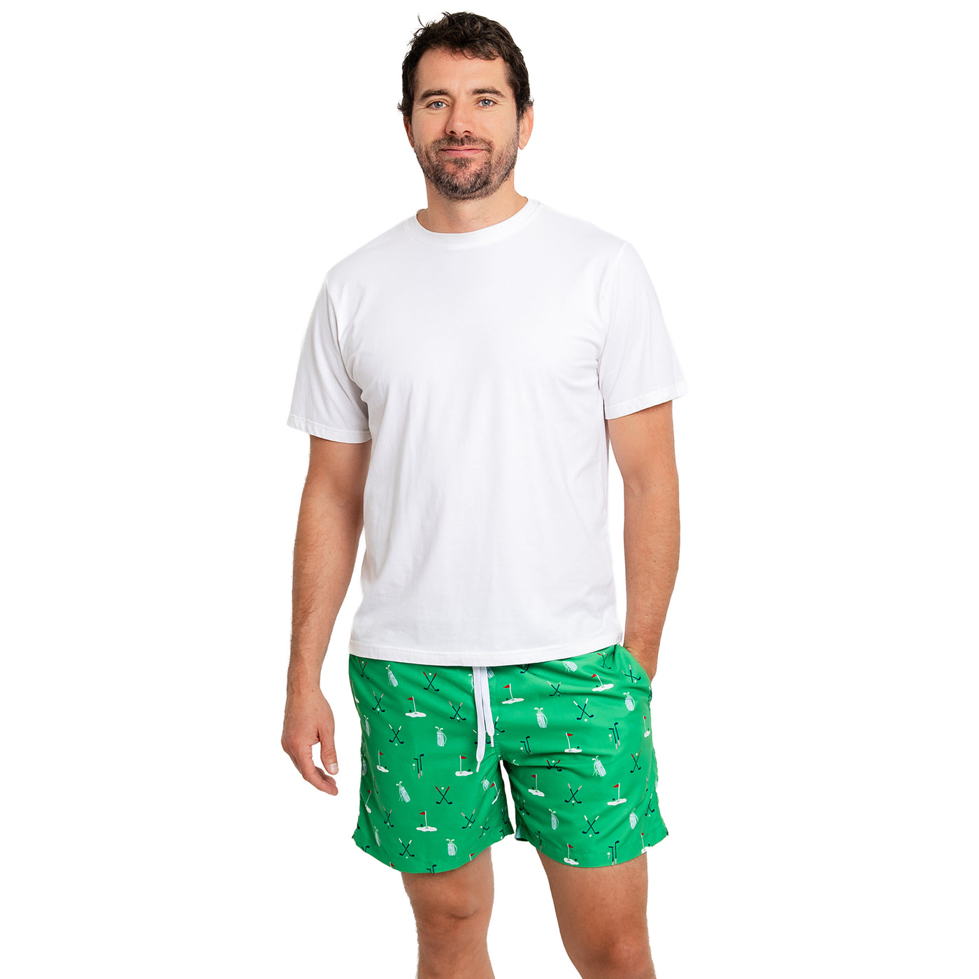 Men's Golf Green Swim Shorts