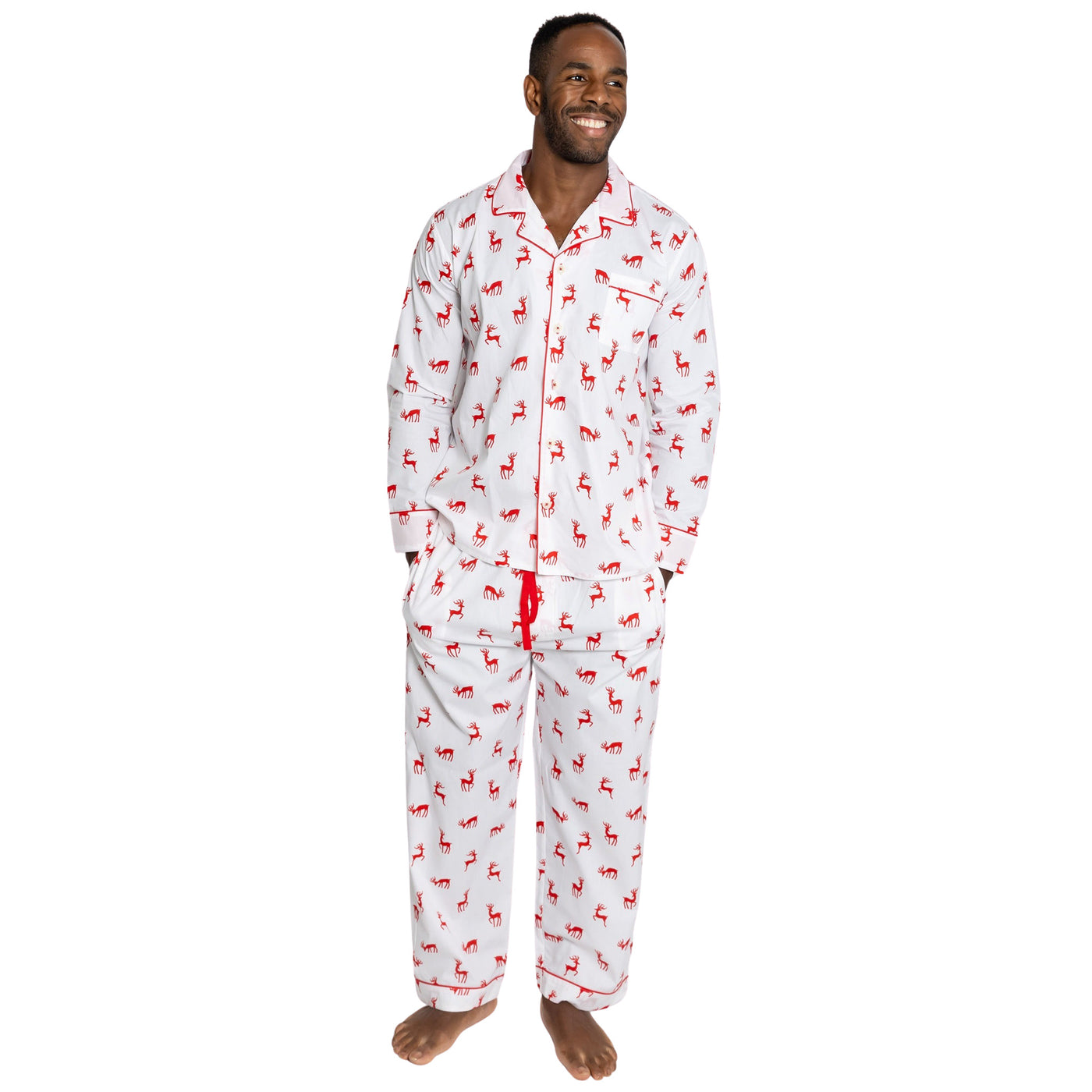 Men's Reindeer Red Long PJ Set