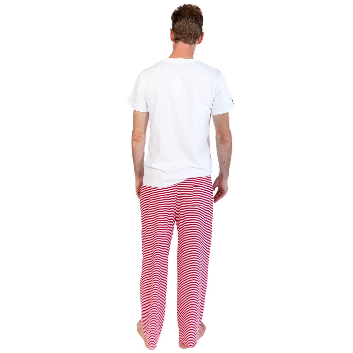 Men's Red Stripe Jersey PJ Pants