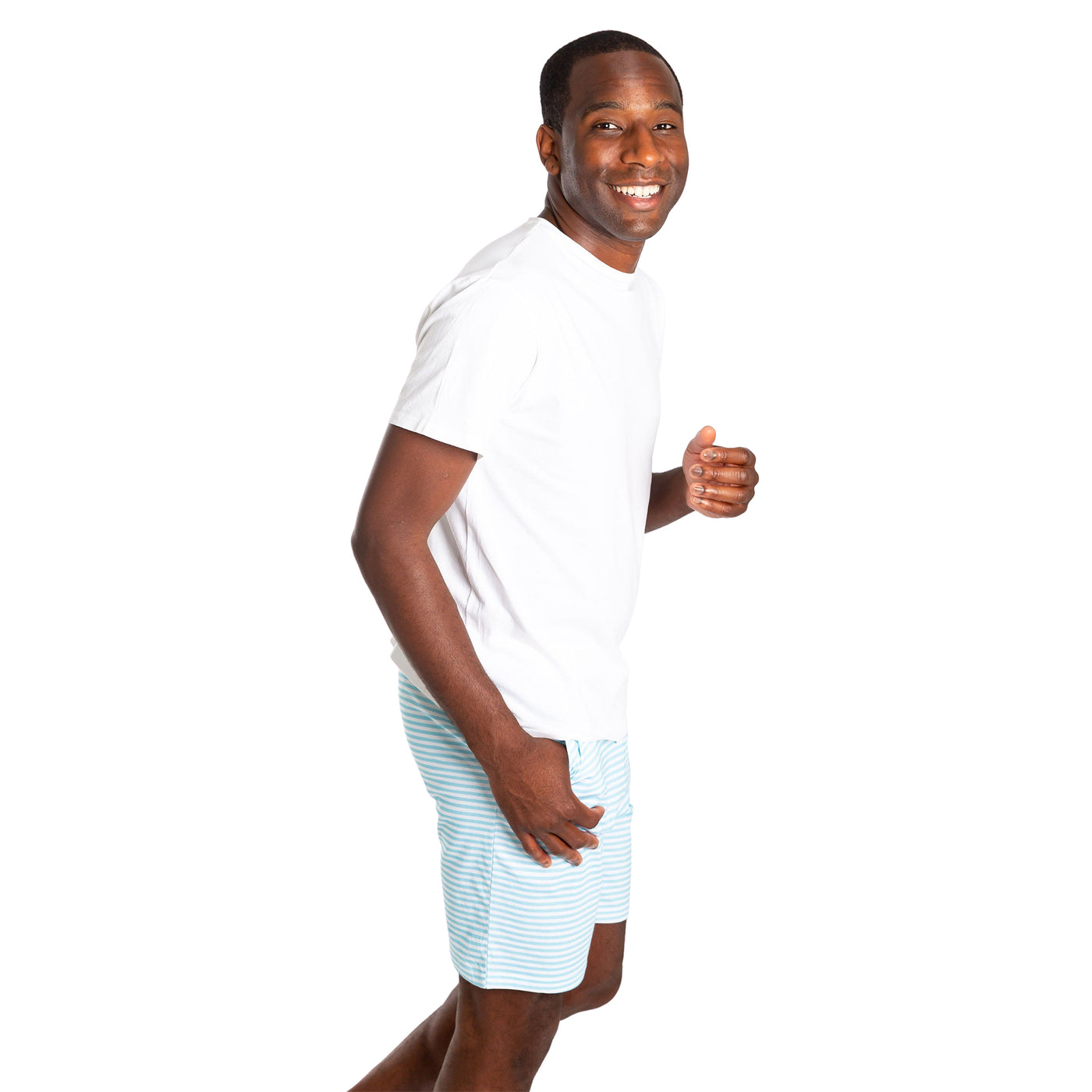 Men's Sky Blue Jersey Sleep Shorts