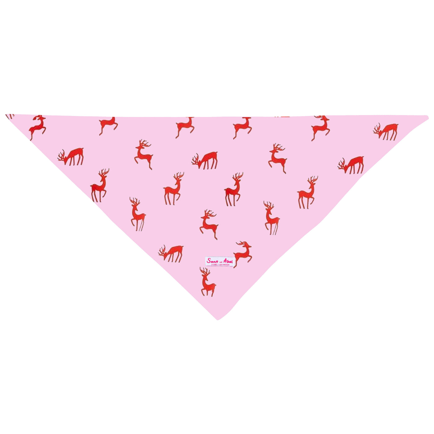 Dog Reindeer Pink Bandana